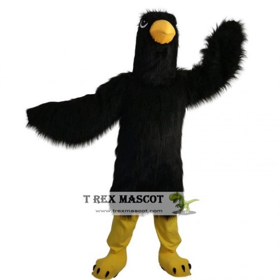 Black Eagle Mascot Costume Adult