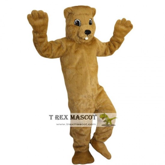 Yellow Groundhog Gophers Mascot Costume Adult