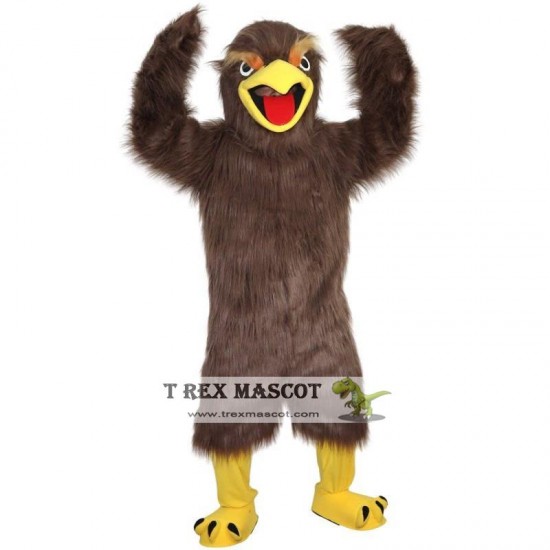 Brown Eagle Mascot Costume Adult