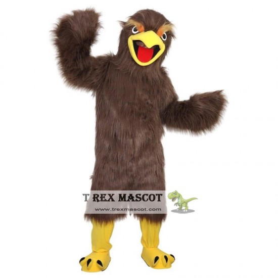 Brown Eagle Mascot Costume Adult