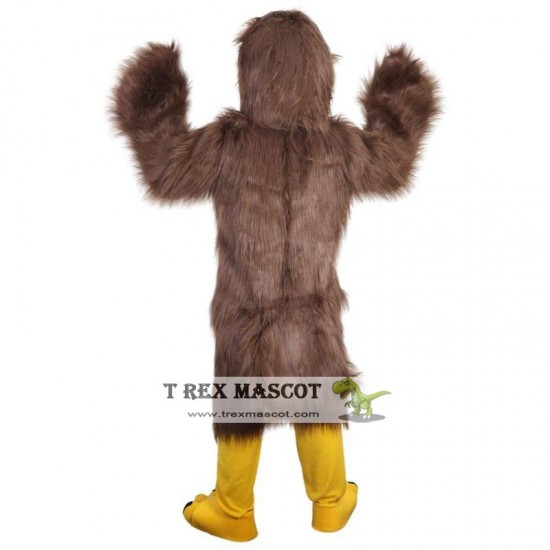 Brown Eagle Mascot Costume Adult