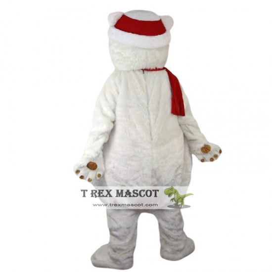 Christmas Polar Bear Mascot Costume Adult