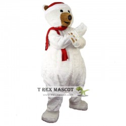 Christmas Polar Bear Mascot Costume Adult