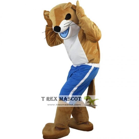 Yellow Ferret Skunk Mascot Costume Adult