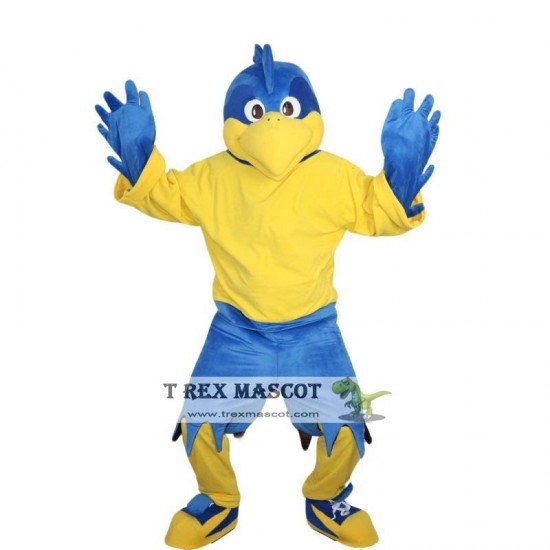 Blue Sports Eagle Mascot Costume Adult