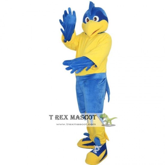 Blue Sports Eagle Mascot Costume Adult