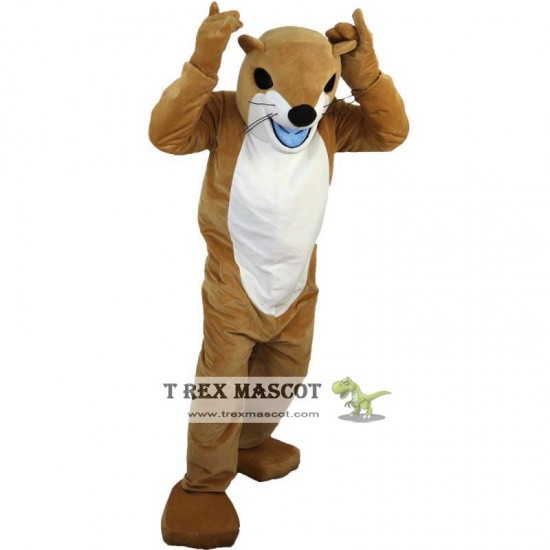 Brown Weasel Marten Ermine Mink Mascot Costume