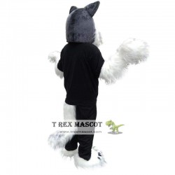 Police Gray Wolf Mascot Costume Adult