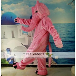 Pink Elephant Mascot Costume Adult