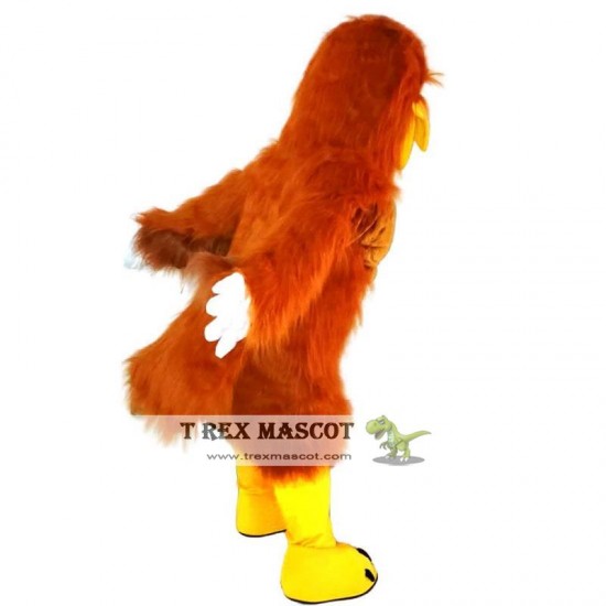 Red Brown Eagle Mascot Costume Adult