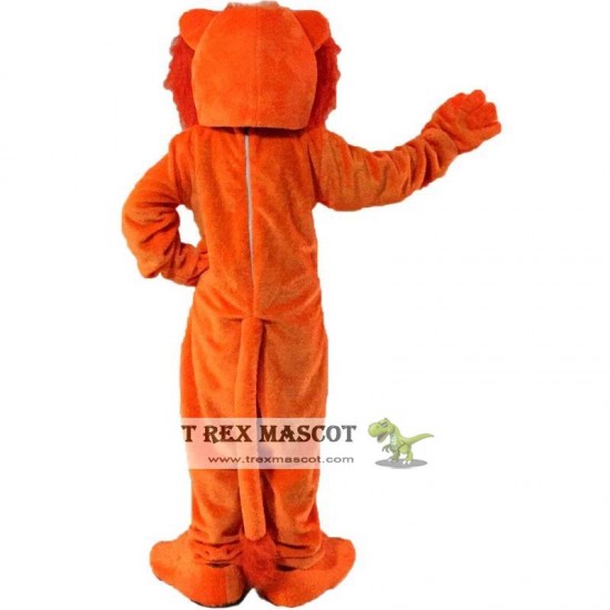 Orange Lion Mascot Costume