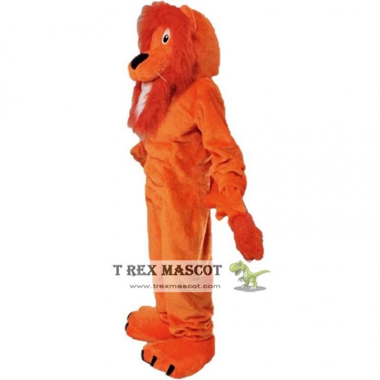 Orange Lion Mascot Costume