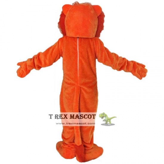 Orange Lion Mascot Costume