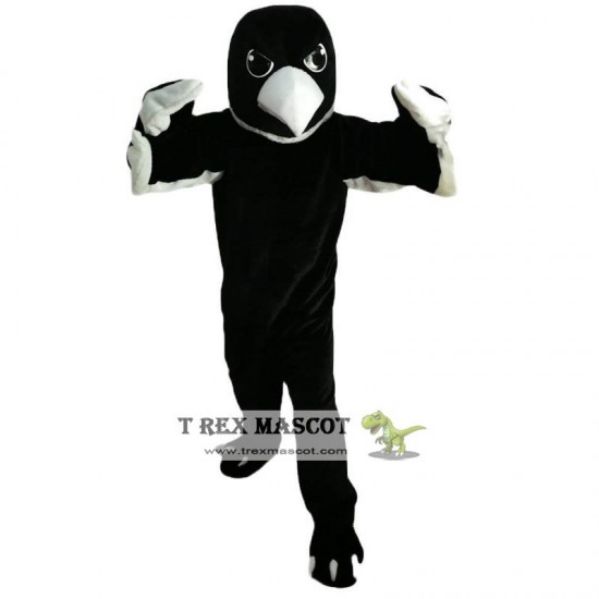 Black White Eagle Mascot Costume Adult