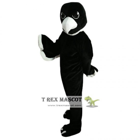 Black White Eagle Mascot Costume Adult