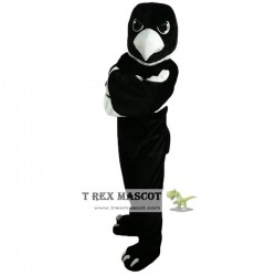 Black White Eagle Mascot Costume Adult