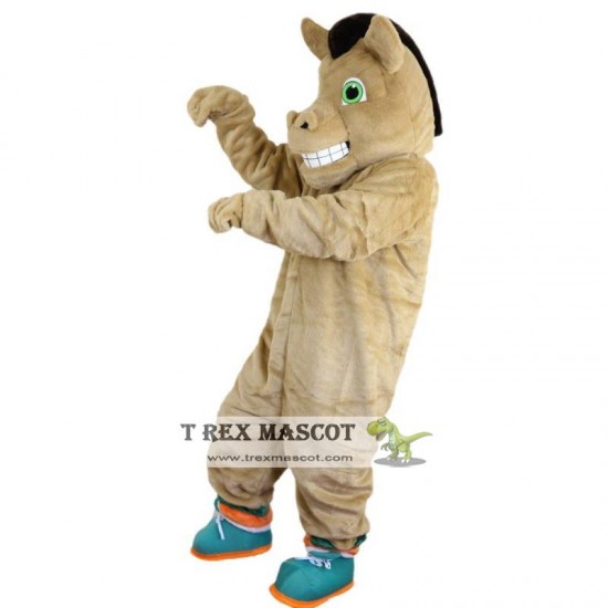 Brown Horse Mascot Costume Adult