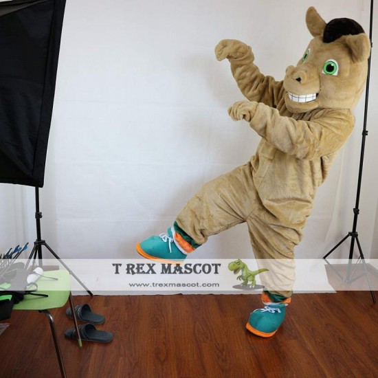 Brown Horse Mascot Costume Adult