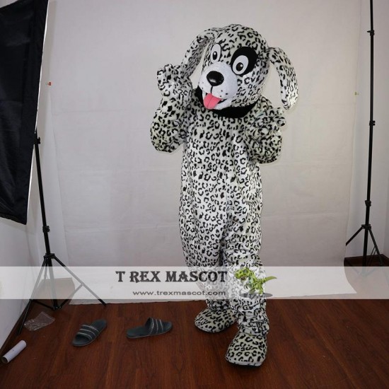 Black And White Dalmatian Dog Mascot Costume Adult