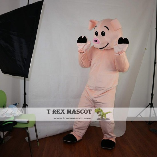 Pink Pig Mascot Costume Adult