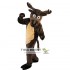 Dark Brown Elk Mascot Costume Adult