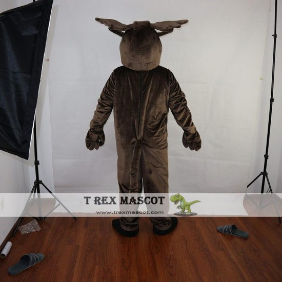 Dark Brown Elk Mascot Costume Adult