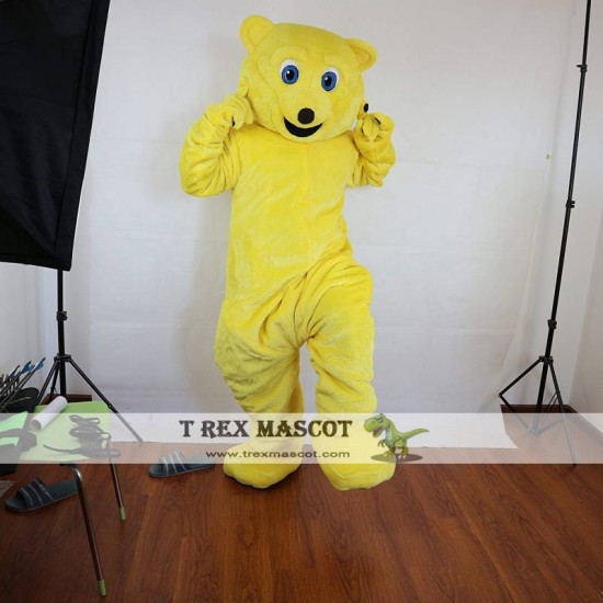 Yellow Bear Mascot Costume Adult