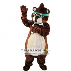 Glasses Mouse Raccoon Mascot Costume Adult