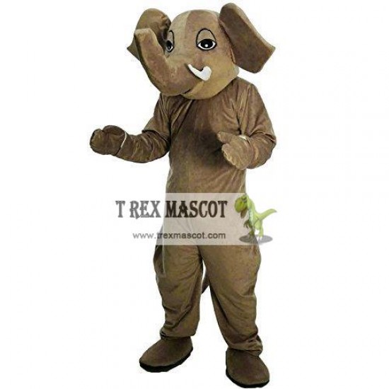 Brown Elephant Mascot Costume