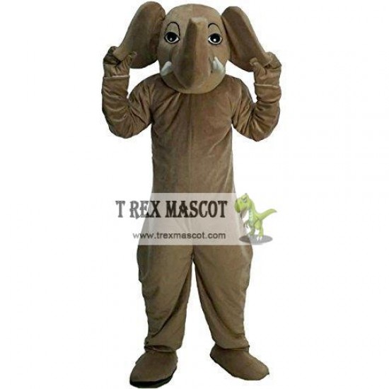 Brown Elephant Mascot Costume