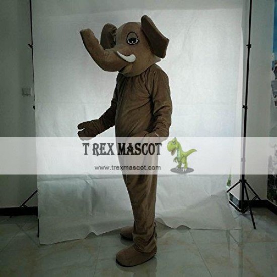 Brown Elephant Mascot Costume