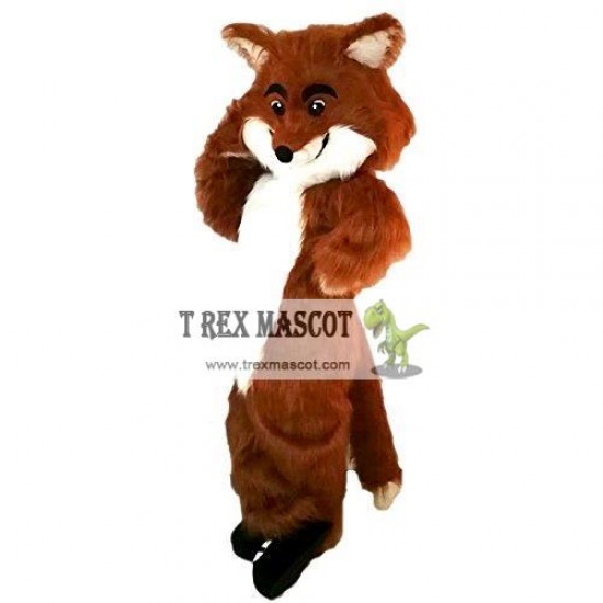 Long Hairy Fox Mascot Costume