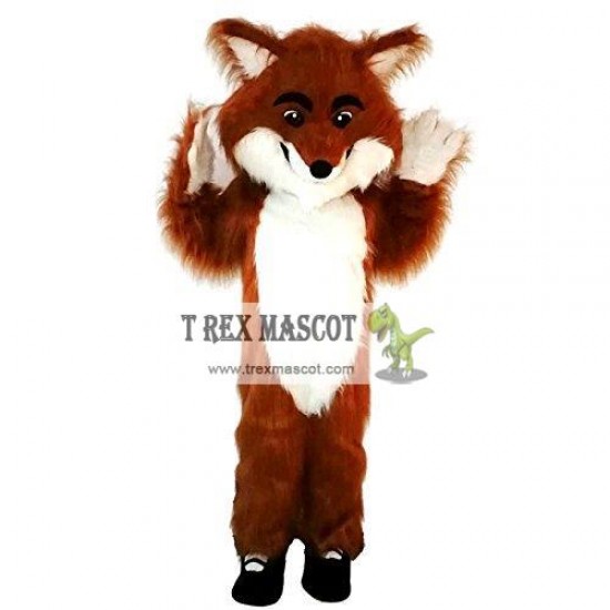 Long Hairy Fox Mascot Costume