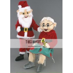 Mr & Mrs Santa Claus Mascot Costume for Adult