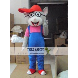 Glasses, Mouse, Big Cats Baby Cartoon Character Costume Cosplay Mascot