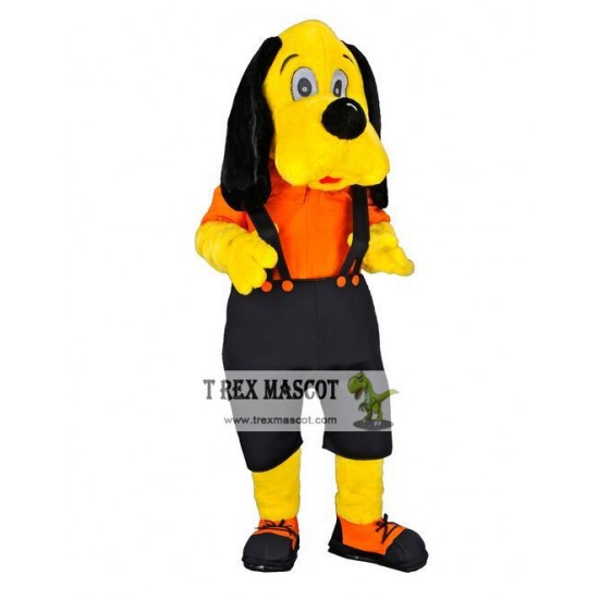 Dog Yellow Mascot Cartoon Character Costume