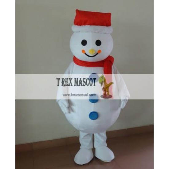 Cartoon Snowman Mascot Costume