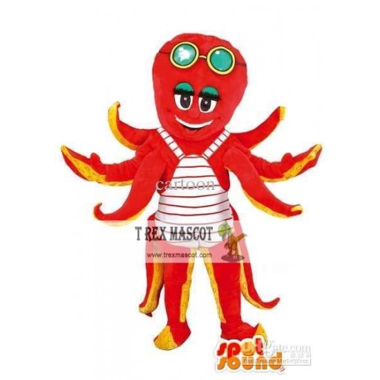 Cartoon Character Adult Octopus Mascot Costume