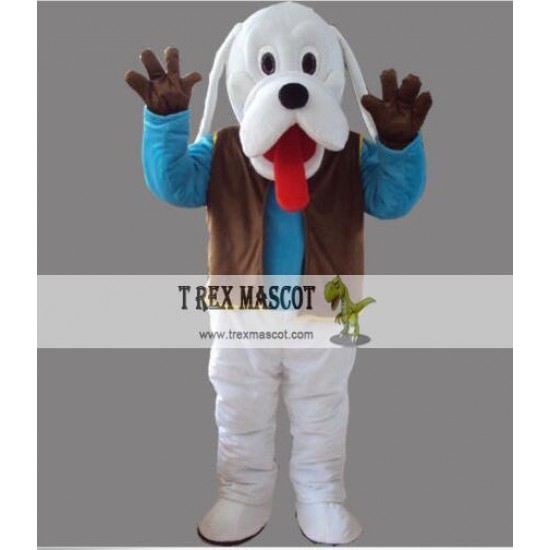 Brown Vest Dog Mascot Costume Animal