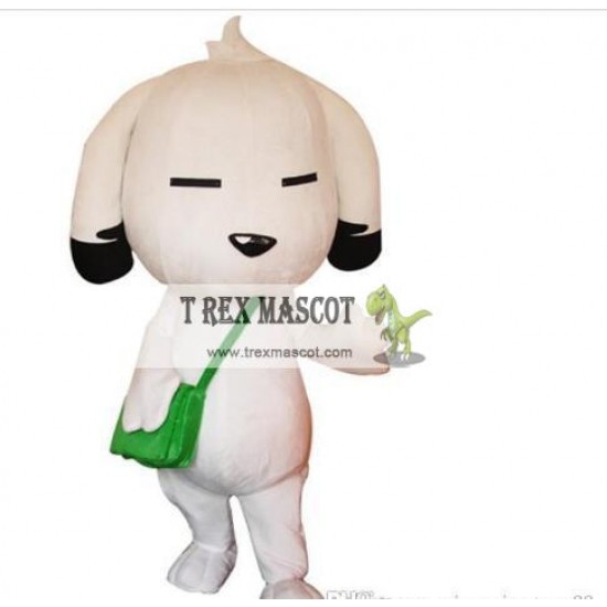 White Dog Mascot Costume