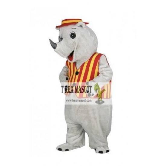 Rhino Cartoon Character Mascot Costume