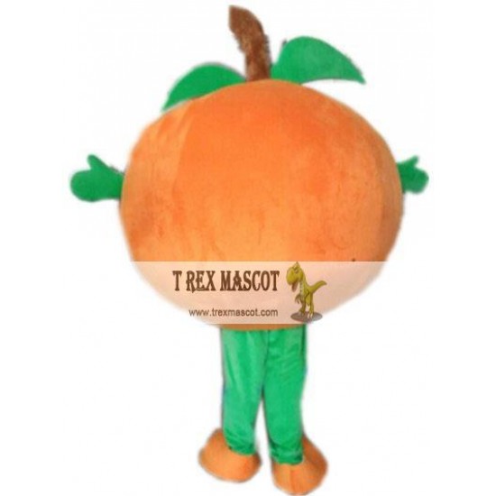 Big Orange Mascot Costume With Leaves