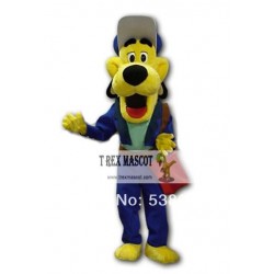 Blue Coat Yellow Dog Mascot Costume