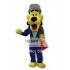 Blue Coat Yellow Dog Mascot Costume