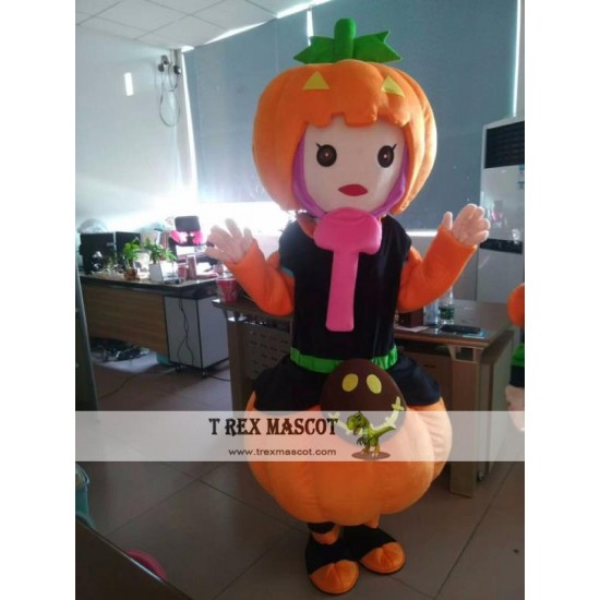 Halloween Pumpkin Boy Girl Mascot Costume