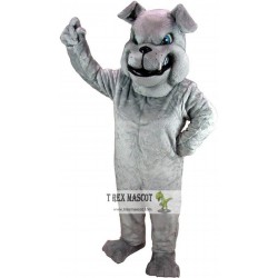 Grey Bulldog Mascot Costume