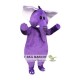 Purple Elephant Cartoon Mascot Costume