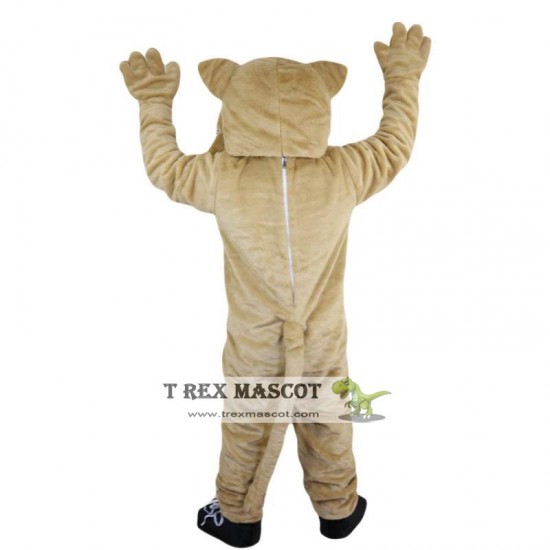 Beige tiger / wildcat Mascot Costume