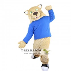 Sport Beige tiger / wildcat Mascot Costume