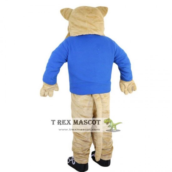 Sport Beige tiger / wildcat Mascot Costume